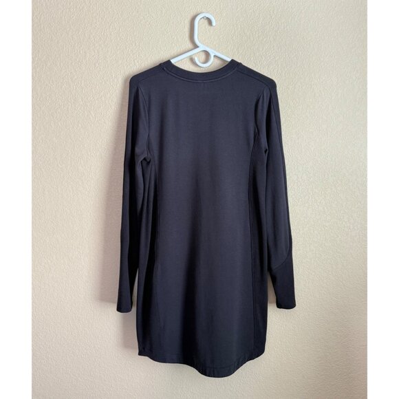 Athleta Balance Long Sleeve Crewneck Dress With Pockets Black - Picture 9 of 12